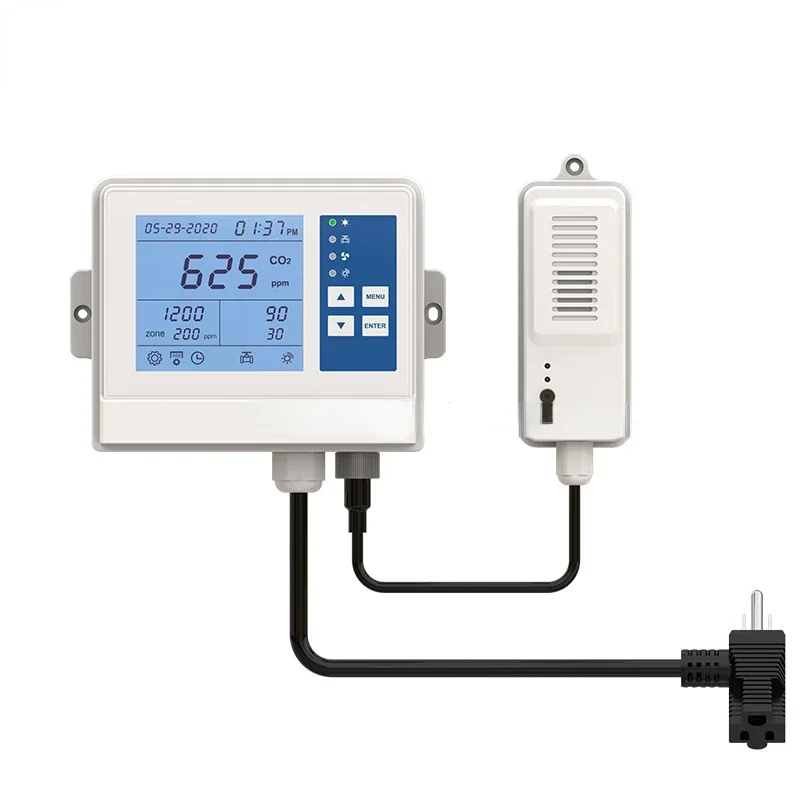 Temperature humidity and Carbon monoxide CO2 controller for greenhouse