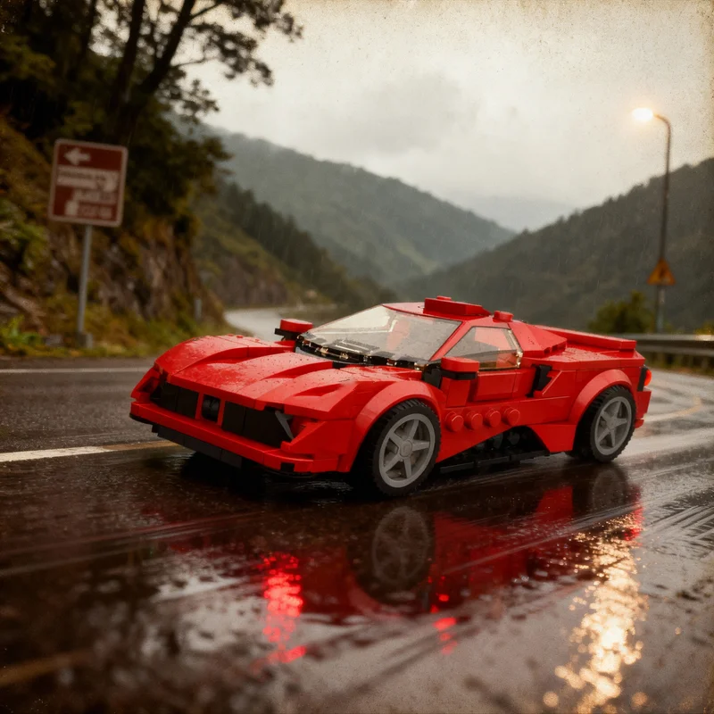 

260pcs MOC City Champions Italian Sorts Car 8 Stud Wide Style Model Building Blocks Architecture Christmas Gifts Toys Brick Kids