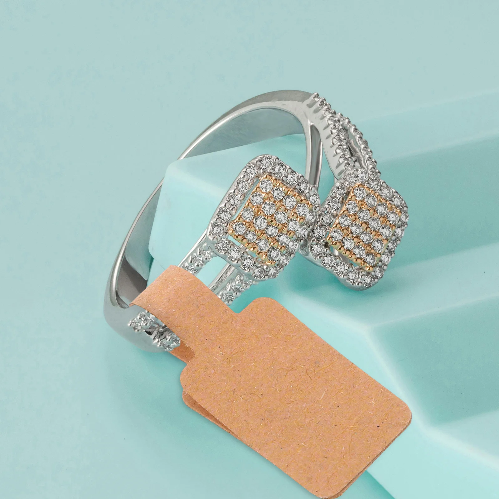 

200Pcs Jewelry Price Tags Blank Brown Self Adhesive Rectangle Paper Tags for Necklace Ring Display Label Stickers