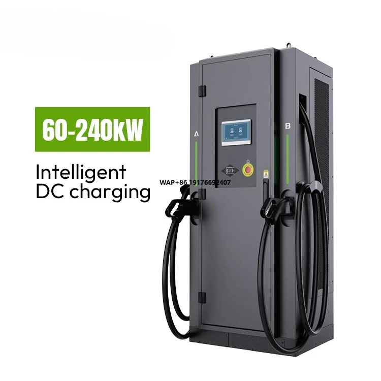 New IP54 IK10 60kW-240kW Fast DC Electric Car Charger Station Support OCPP Standard CCS2 Chademo EV Floor-standing