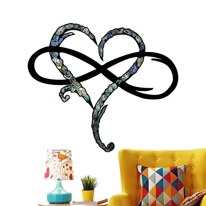 Infinity Heart Metal Wall Art Love Infinity Metal Sign Infinity Heart Sign Wall Hanging Anniversary Wedding Housewarming Gifts