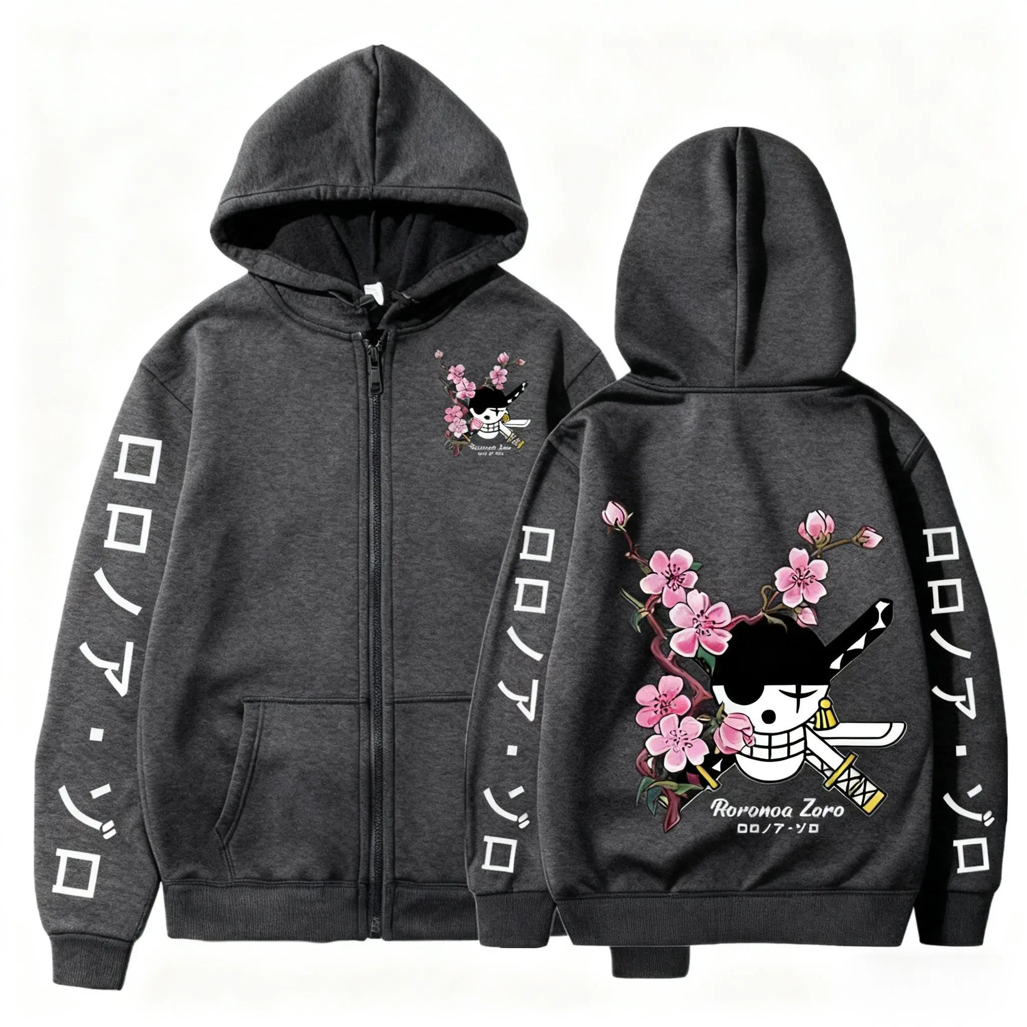 

Унисекс, новинка весны и осени, цельная толстовка с капюшоном на молнии, куртка для мужчин и женщин, уличная одежда, повседневный пуловер большого размера для косплея, топы с длинными рукавами