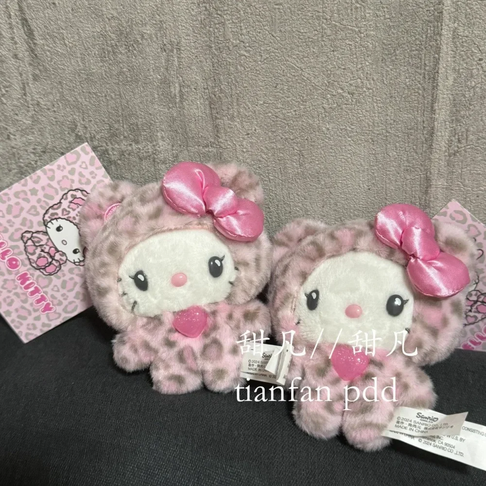 Hello Kitty Pluche Hanger Sleutelhanger Nieuwe Cartoon Leuke Latte Luipaard Patroon Liefde Beer Knuffels Rugzak Decoratie Echte Geschenken