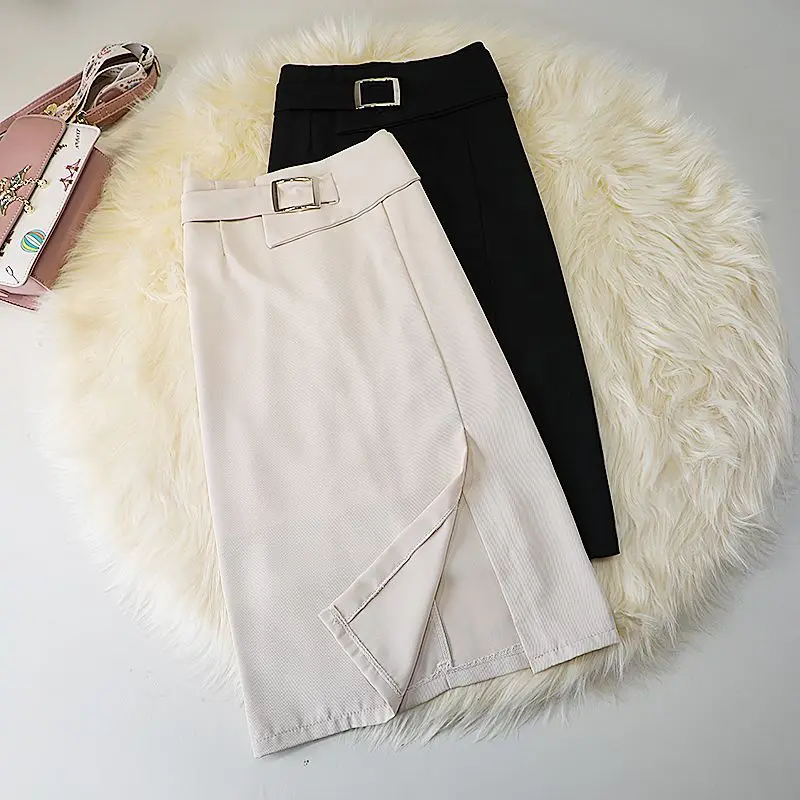 

Retro Pleated Skirt Women High Waist Summer Skirts Girl Y2K A-line Faldas Hip Wrap Temperament Skinny Jupe Femme Black