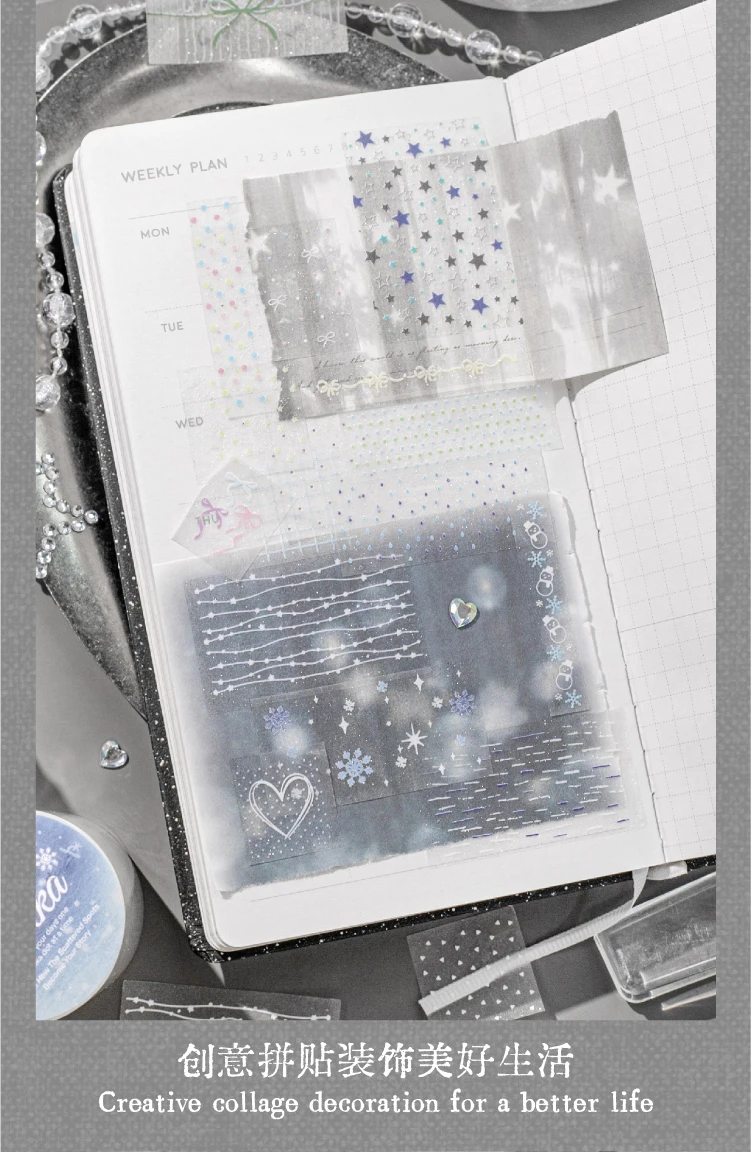 Journal GO 5cmx2m Polka Dot Washi Tape Regenbogen-Dekorband für DIY-Scrapbooking, Journaling, Geschenkverpackung – Detail 7