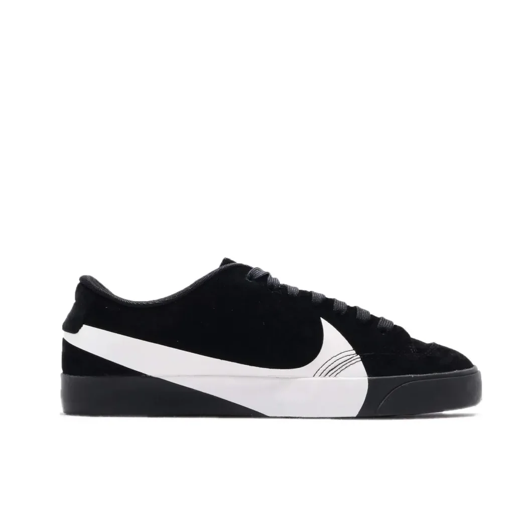 Nike Blazer City lx Simple Comfortable Low Top Board Shoes Slip Resistant Lightweight Casual Women's Shoes Black White Big Hook