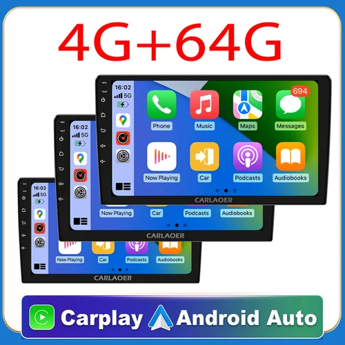 4G 64G reproducción de coche Android Radio Multimedia 7 9 10 pulgadas CarPlay Android Auto 2 din Radio reproductor receptor estéreo 2DIN GPS 4 Core