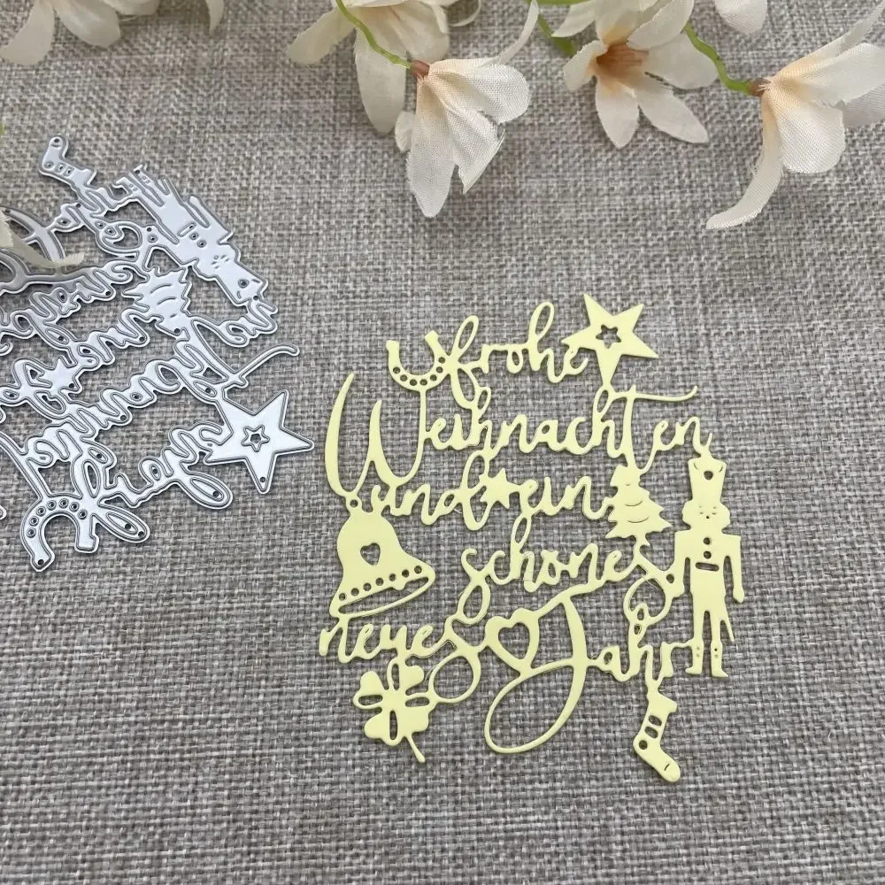 

metal cutting dies cut die mold New Christmas letter Scrapbook paper craft knife mould blade punch stencils dies