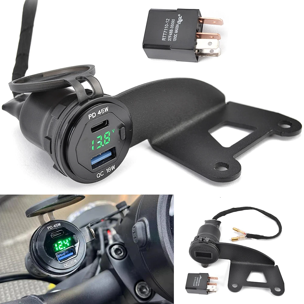 Cargador USB Dual para motocicleta, adaptador de puerto de carga rápida para Honda Rebel 500, CMX500, CMX300, 500, CM300, CM500, 2023, 2024