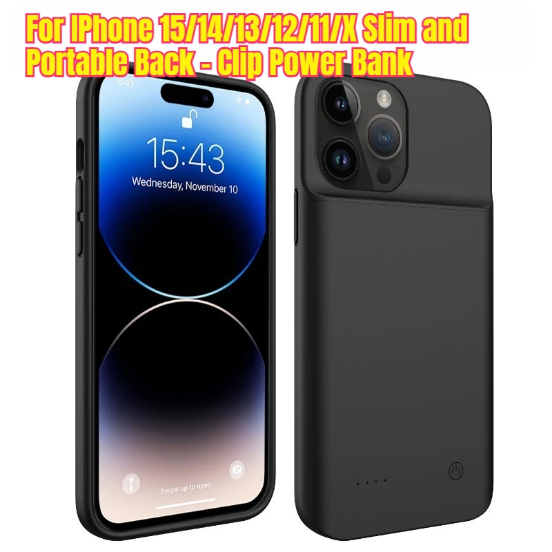 

For IPhone 15/14/13/12/11/X Slim and Portable Back - Clip Power Bank