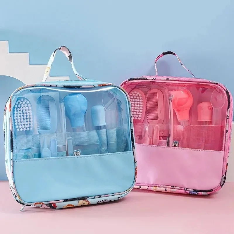 10 Pcs Safe Baby Grooming Kit Newborn Nail Hair Care Set Portable Infant Healthcare Kit with Storage Bag for Travel Home