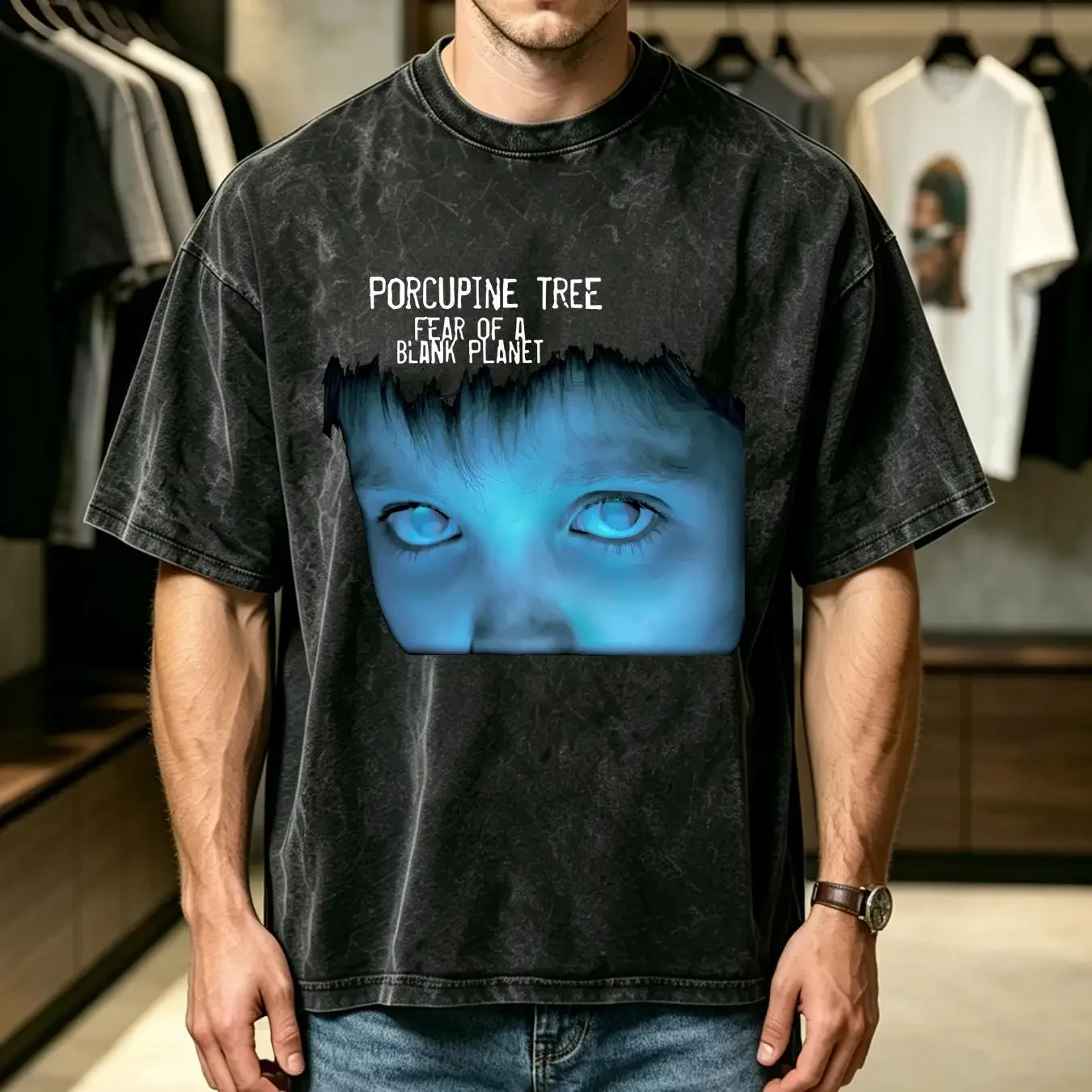 washed T Shirt PORCUPINE TREE TOUR FEAR OF A BLANK PLANET TE6654 long or short sleeves vintage Washed Stretched Stylish Casual