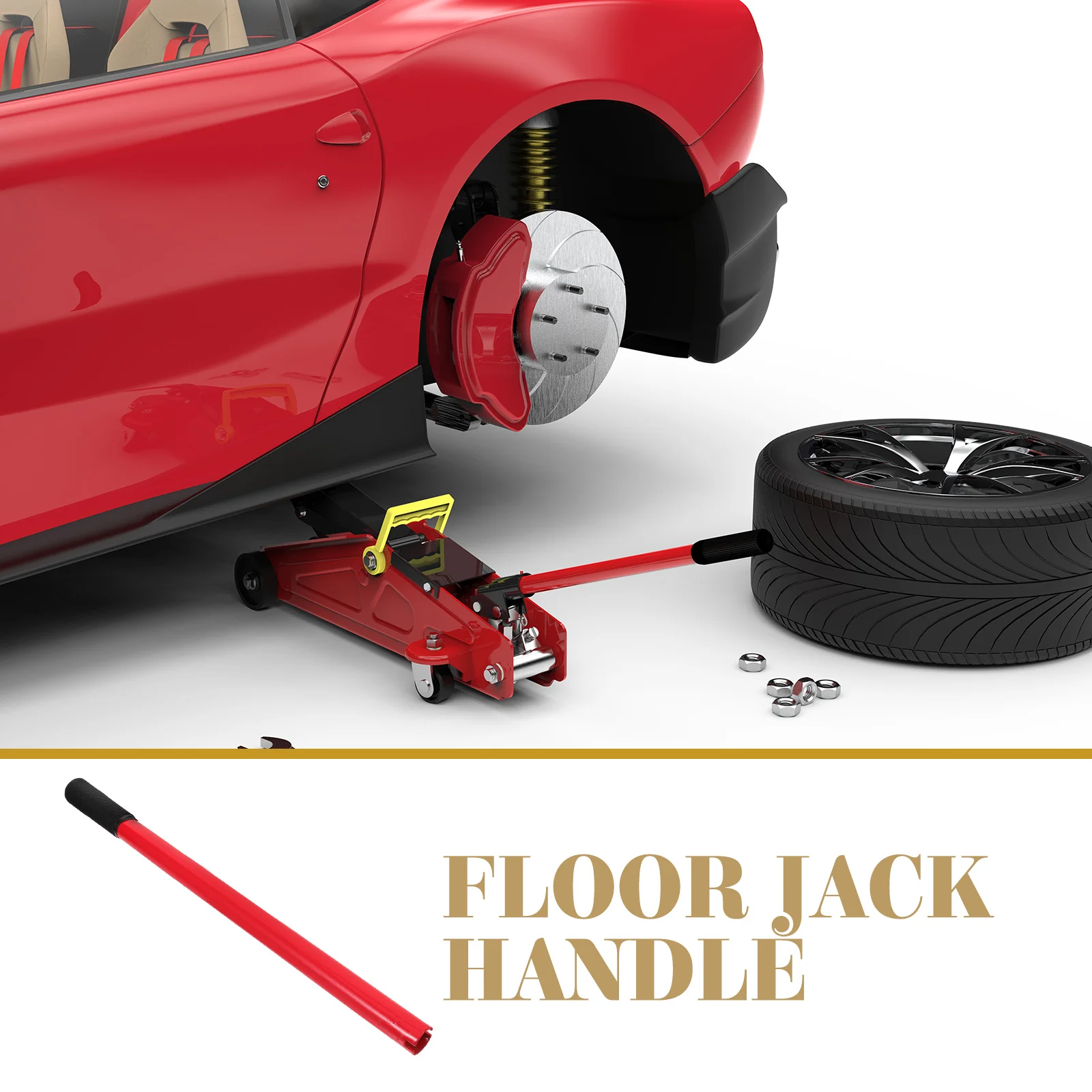 

Hydraulic 3 Extension Floor Handle Replacement Rod Durable Steel Jack Handle Replacement Cars Jack Accessories Floor Tool Lever