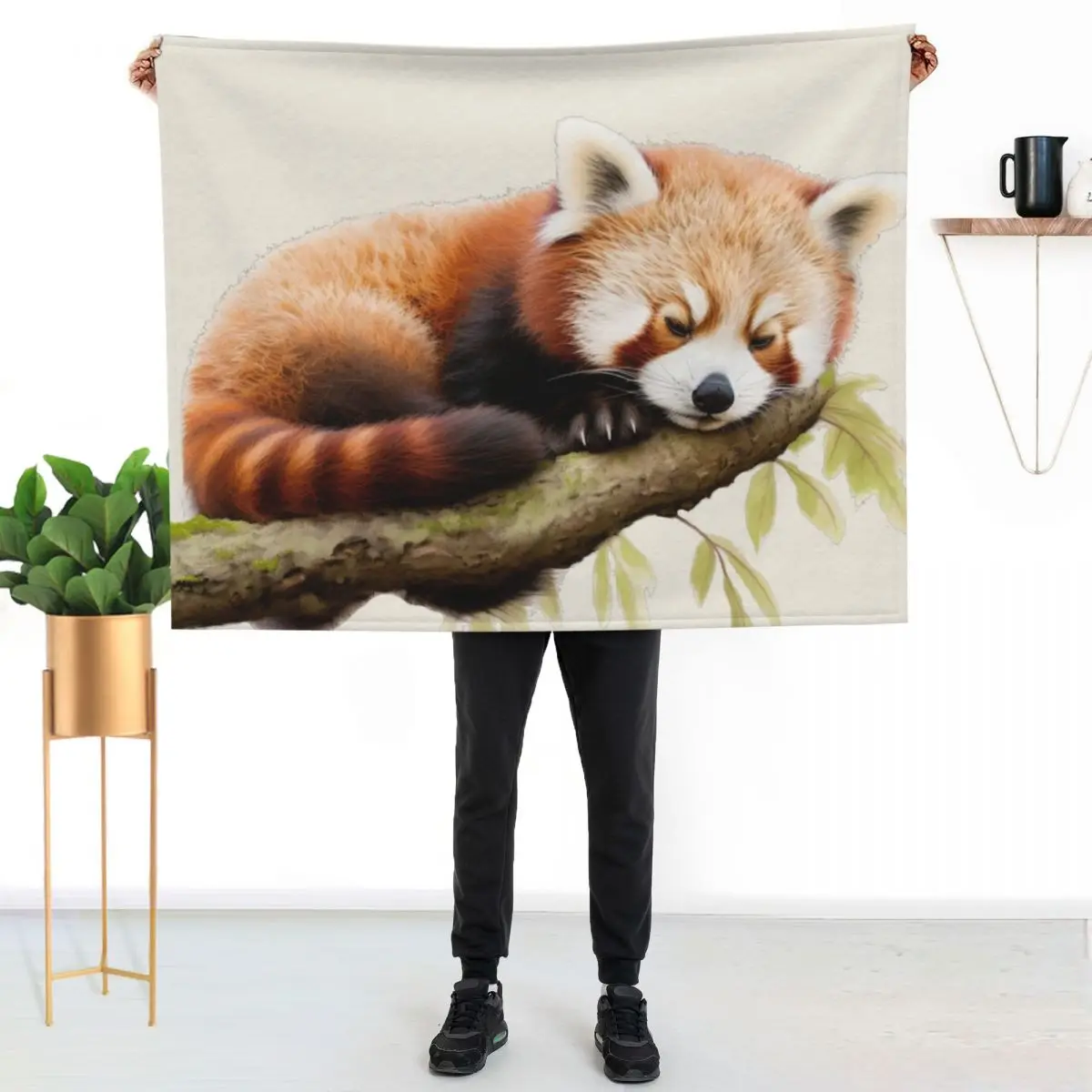 Sleepy red panda Throw Blanket Summer Decorative Sofas Extra Large Throw blankets and throws Decorative Sofa Plaid Blankets