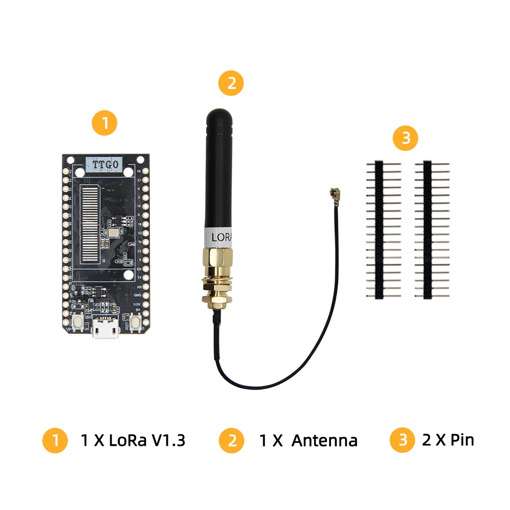 LILYGO® LoRa32 V1.3 Макетная плата ESP32 LoRa SX1276 868/915 МГц Wi-Fi Bluetooth беспроводной модуль 0,96 дюймовый OLED экран Arduino