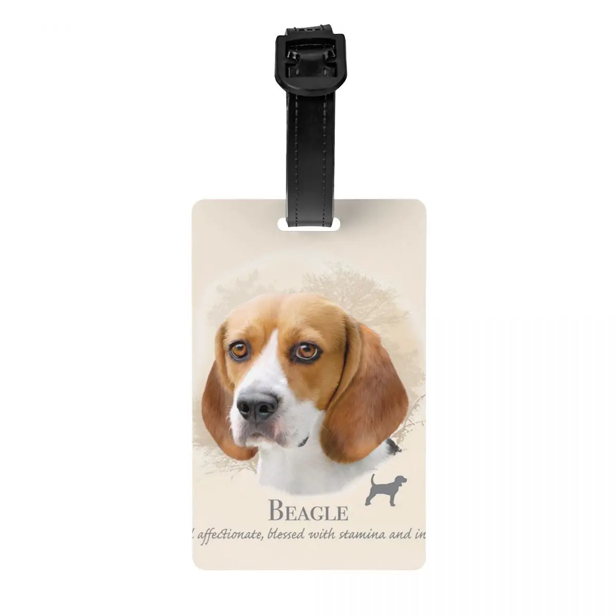 Etiquetas de Bagagem para Malas, Tampa De Privacidade Animal, Cartão De Identificação, Custom Beagle Dog Suitcase