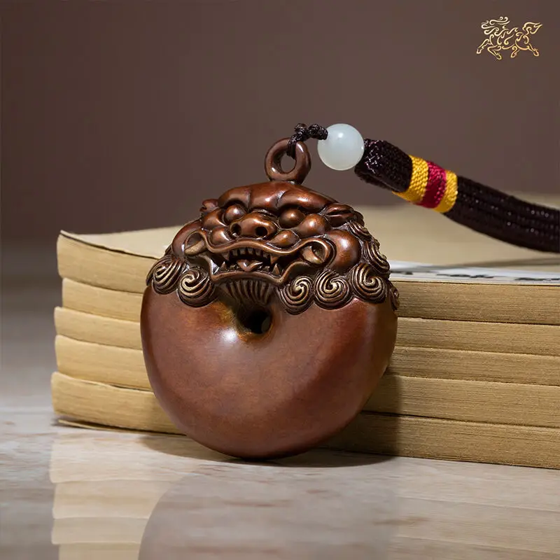 High grade GOOD LUCK Mascot Success BRASS ZHAO CAI Dragon PI XIU hand piece Regulating spirit Talisman bring Fortune money