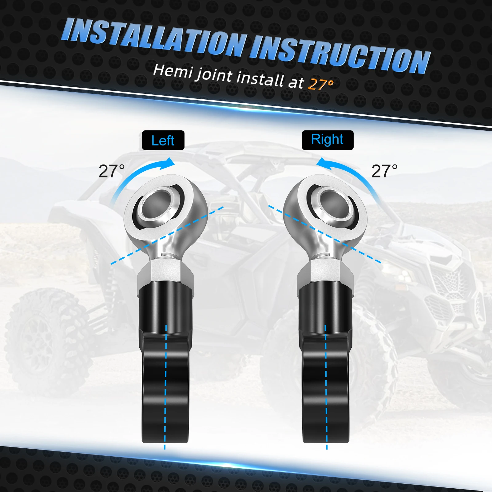 UTV M12 Front Sway Bar Stabilizer End Link Kit For Can-Am Maverick X3 2019-2023 7075 Aluminum 706203612 706203611