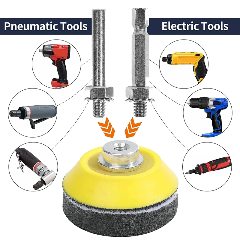 120Pcs 3Inch Sanding Discs With 2 & 3Inch Backer Pads And Sanding Sponge Sander For Drill Grinder Rotary Tools