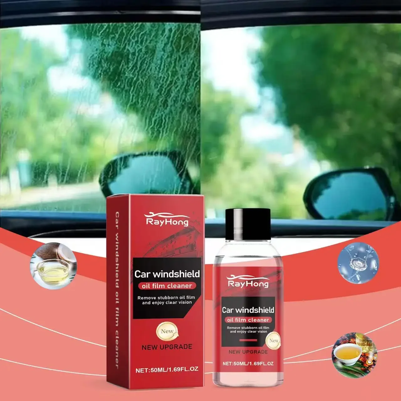 Car Windshield Oil Film Cleaner Clear Vision Decontamination Renovation Cleaner