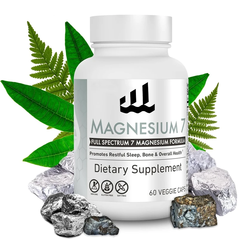 Magnesium supplement, used to support sleep and muscle recovery, containing vitamin B6 and manganese citrate and glycine