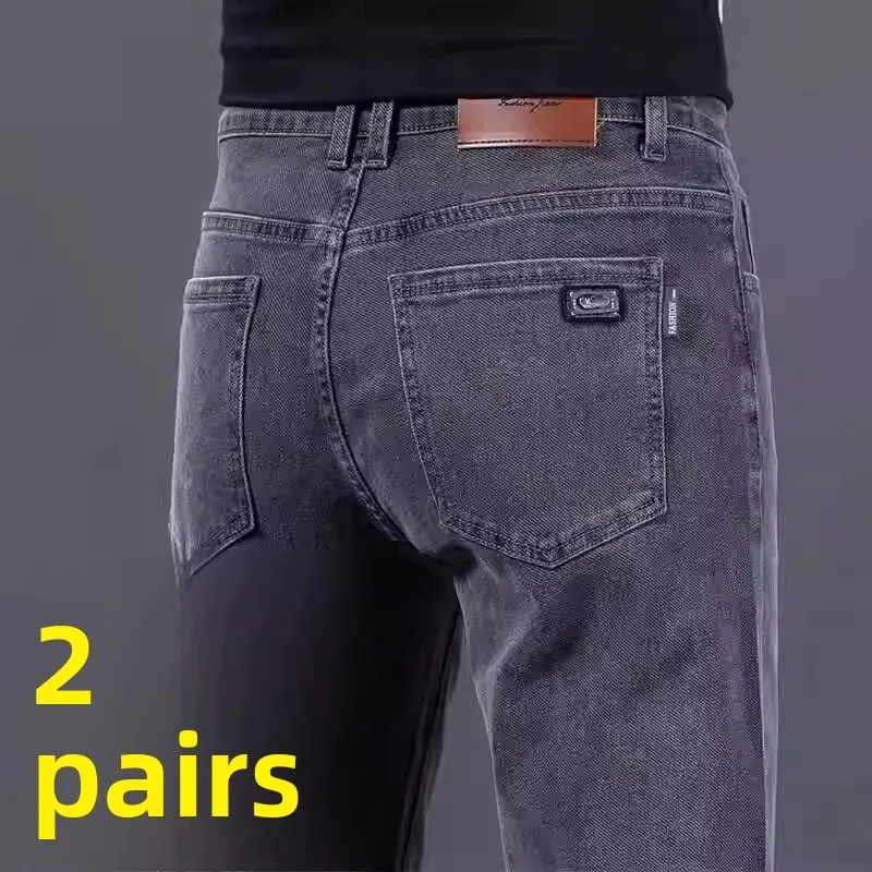 

Модные мужские джинсы в стиле ретро, повседневные рабочие брюки, свободные прямые американские уличные джинсы, весенне-осенние хлопковые прямые джинсы