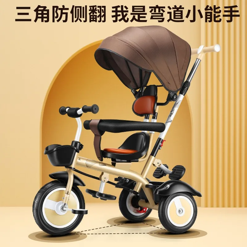 

Children's tricycle 1-3-5 light baby bicycle children's trolley