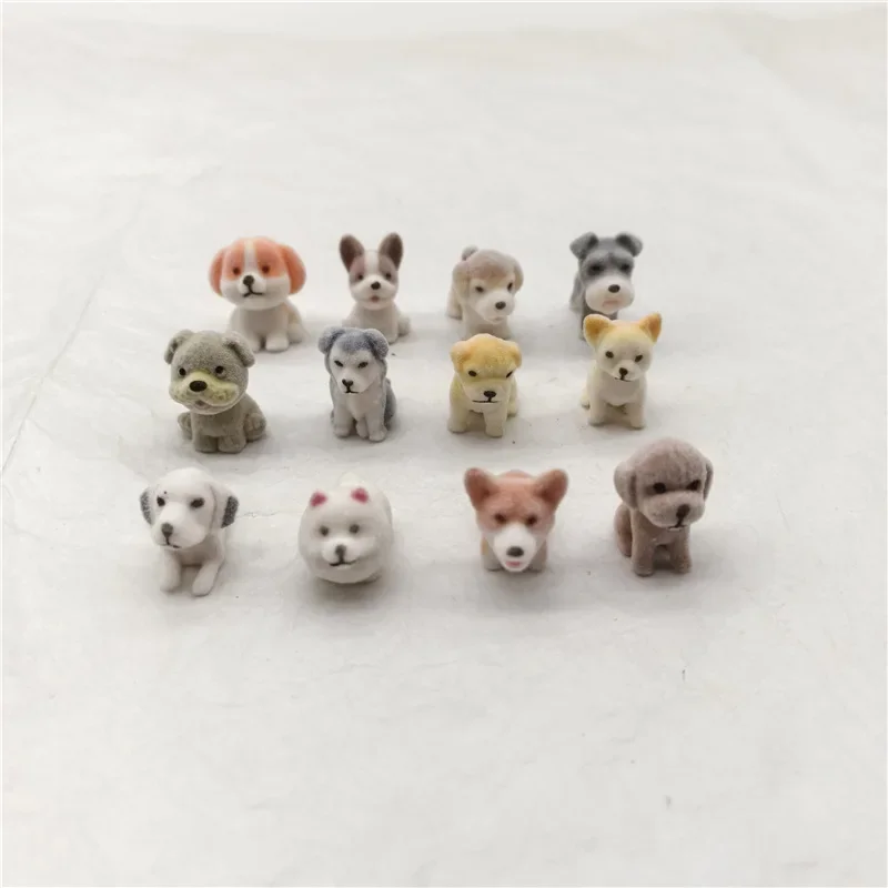 5-50 pçs reunido filhote de cachorro cão figura 2.5cm bonito desgrenhado modelo coleção corgi samoyedo bolso artificial animal amigo criança brinquedo presente