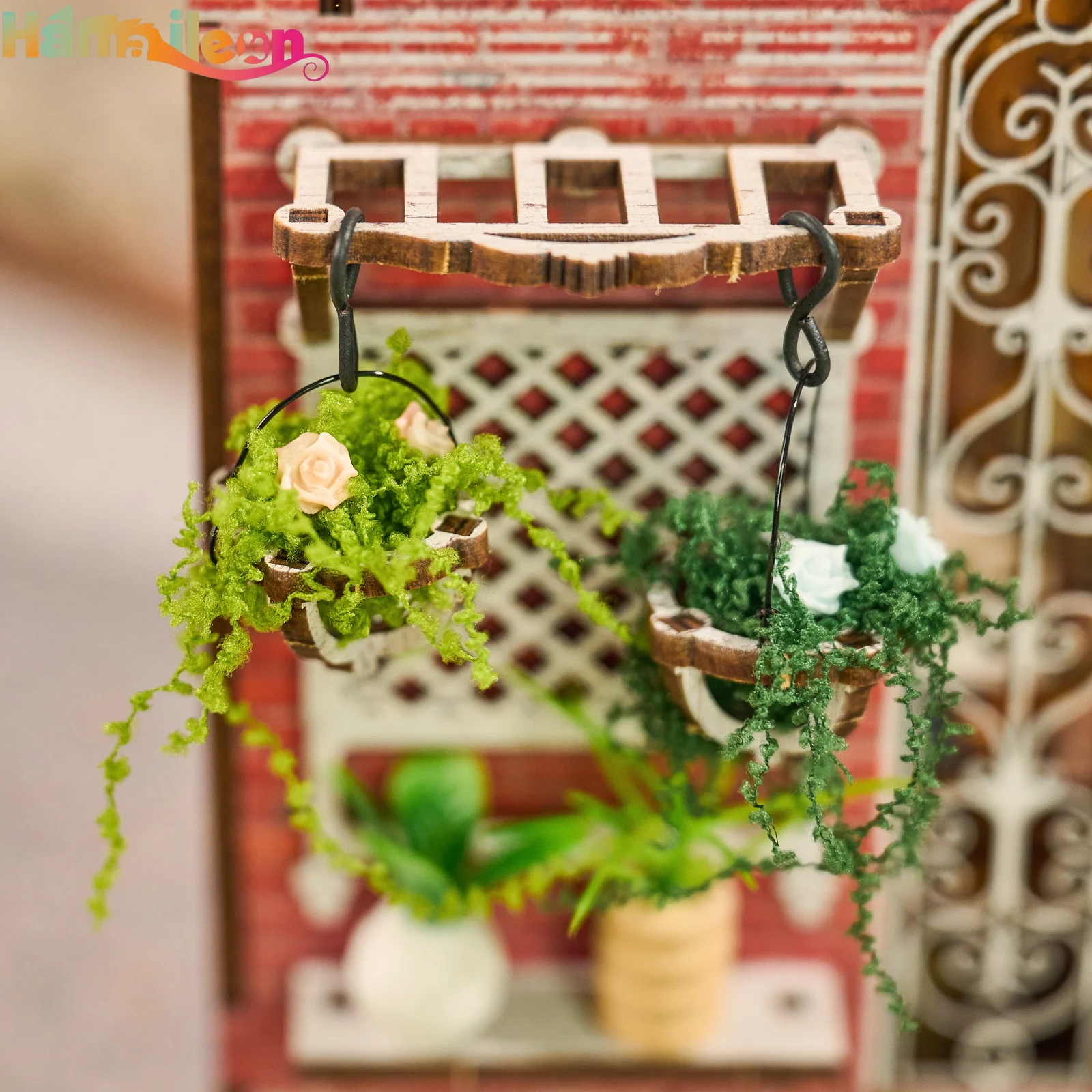 Hamaileon Boekenhoekje DIY Miniatuur Huis 3D Houten Puzzel voor Volwassen/Tieners, Boekenplank Decor Alley Model Bouwen (Blossomary Atelier)