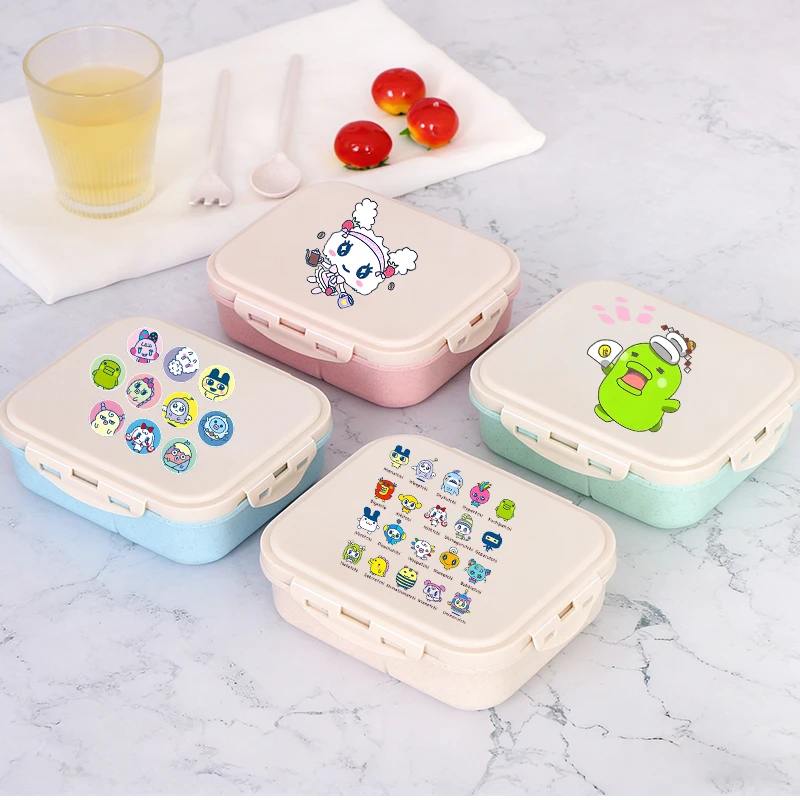 

Tamagotchi Boy Girl Lunch Box Kawaii Anime Kids Portable Bento Boxes Student Hermetic Food Crisper Single Layer Capacity Gift