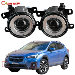 2 X Car Left + Right LED Fog Light Assembly Angel Eye DRL Daytime Running Light 30W 8000LM 12V For Subaru XV 2013-2023