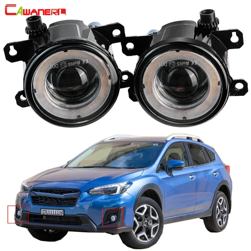Conjunto de luz LED antiniebla izquierda + derecha para coche, Ojo de Ángel, luz de circulación diurna DRL, 30W, 8000LM, 12V, Subaru XV 2013-2023, 2 unidades
