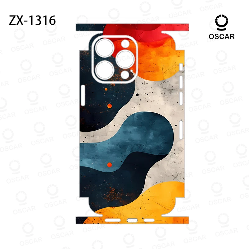 

OscarSkinZ Wrap For iPhone 16 Pro Max Sticker 15 14 Plus Back Film 13 12 Mini Protective Decal Side Frame Back Protector