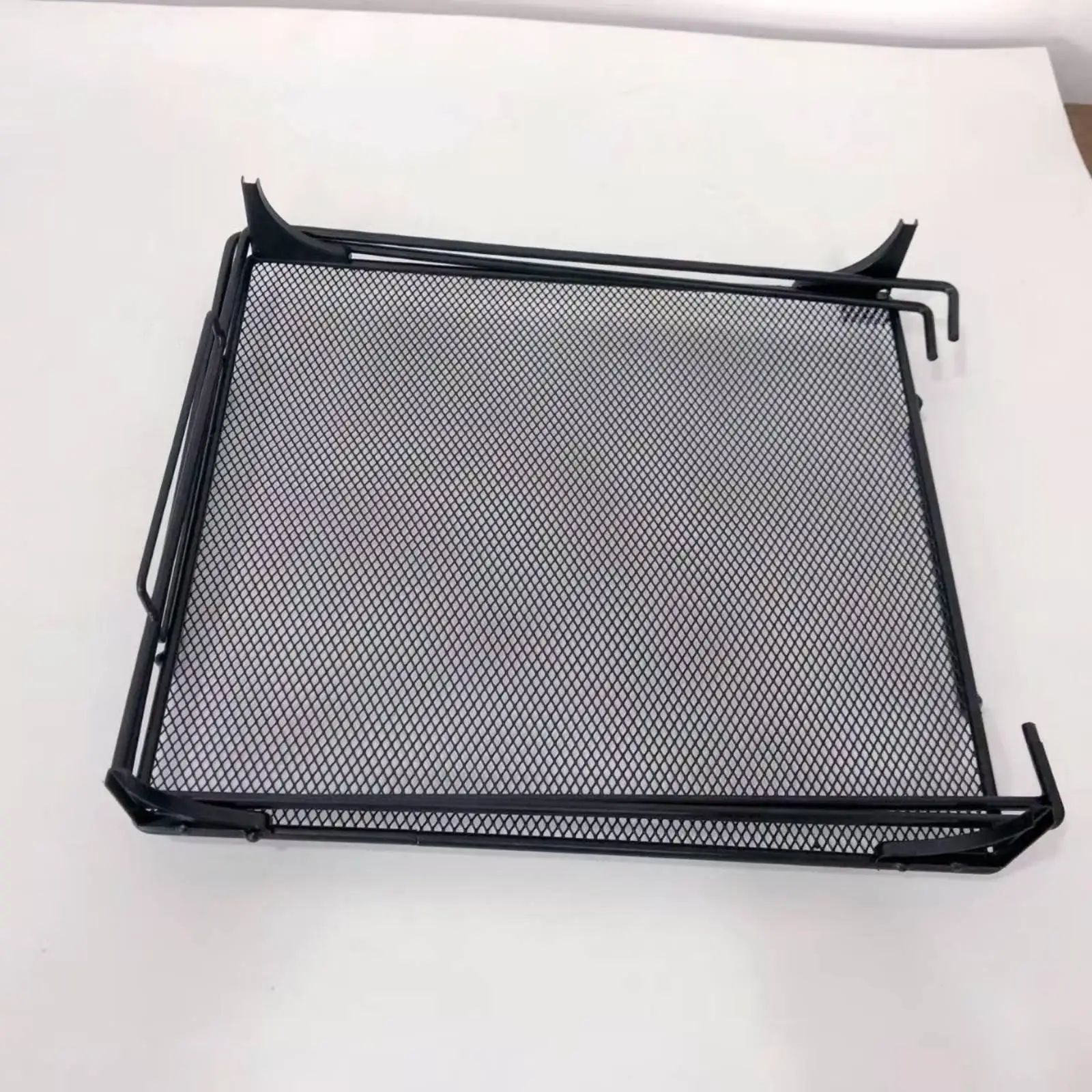 Compact Foldable Storage Shelf Iron Mesh Rack Organizer for Desk Table Shop Stall Classroom Needs