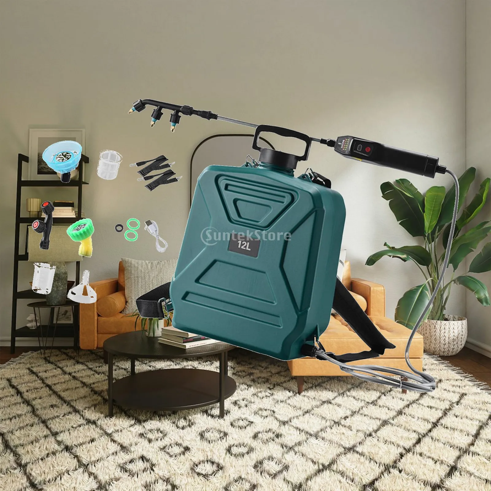 Garden Electric Sprayer Water Sprayer 12L Power Display Large Capacity Multipurpose Retractable Wand for Spraying Plants