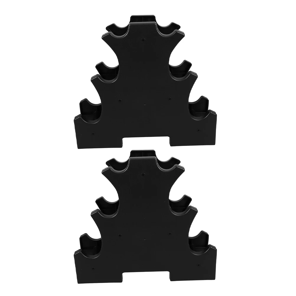 

2Pcs Dumbbell PP Plastic Saddle Small Weight Holder Fitness Equipment Storage Dumbbell Weight H Bracket Stable Base Design