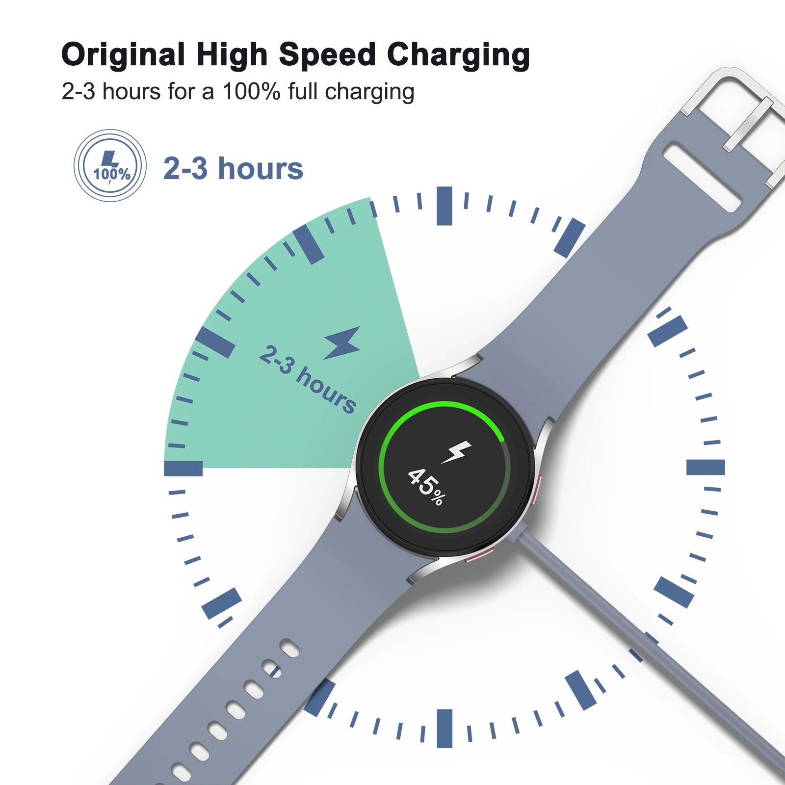 USB Cable Charger For Samsung Galaxy Watch 7 6 5 4 40mm 44mm/3 41mm 45mm Active 2 Watch 4 6 Classic 43mm 47mm 42mm 46mm Charger