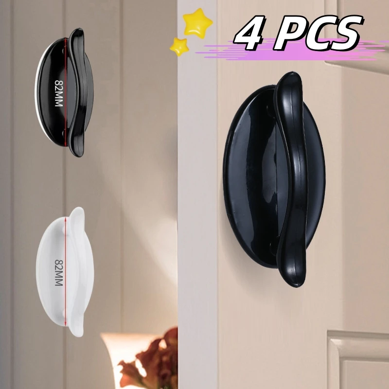 4pcs household non-hole small handle stick modern simple and easy to install universal handle door and window cabinet