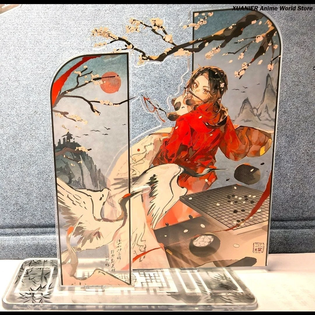 أنيمي محور القوى Hetaria وانغ ياو الاكريليك سطح المكتب زخرفة حامل نموذج الشكل تأثيري ديكور