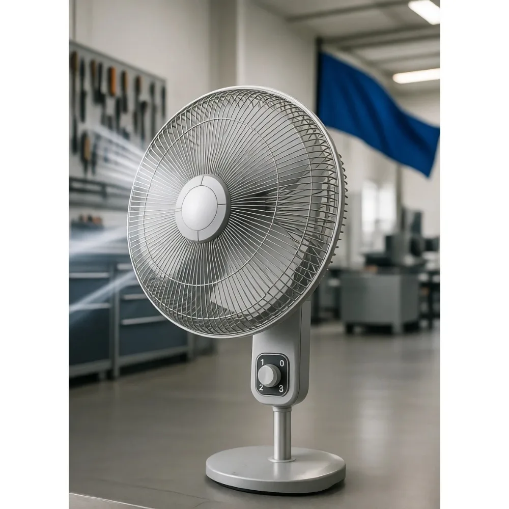 

Коммерческий 16-дюймовый настенный вентилятор с осциллирующим механизмом и питанием от сети переменного тока