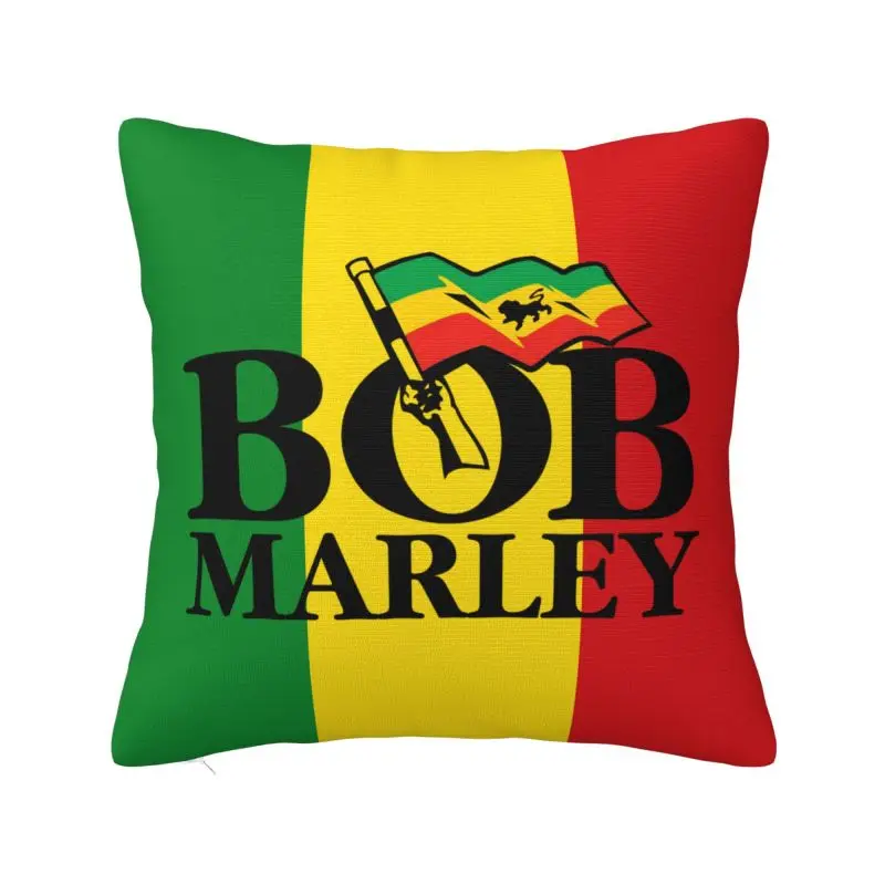 Jamaica Reggae Rock Bob Marley Cushion Cover 60x60 cm Polyester Velvet Throw Pillow Case For Sofa Car Home Decoration Pillowcase
