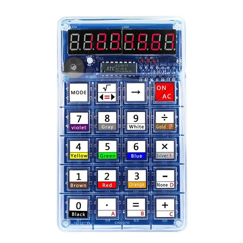 

AS94-DIY Electronic Kits For Custom LED Digital Tube Calculators Controlled By 51 Microcontroller With Resistance Conversion Pro