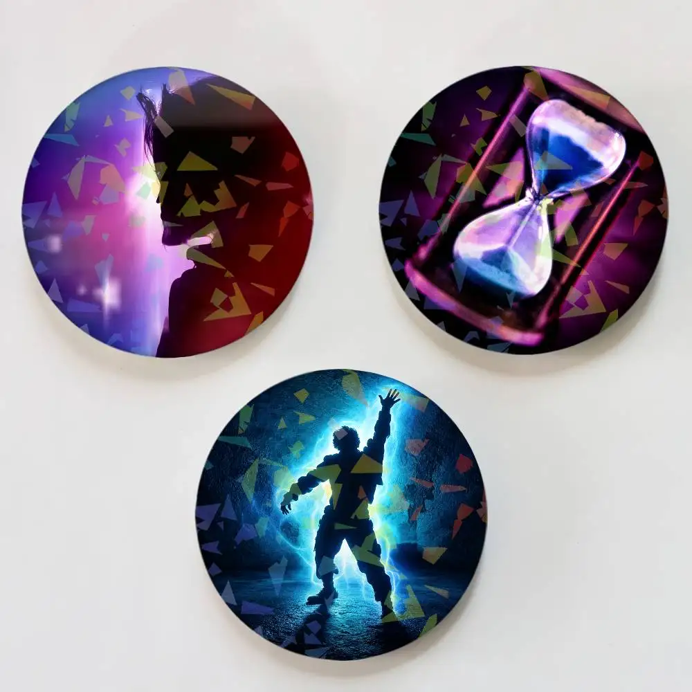 Dark Knights Game Final Fantasy XIV Round Badge for Backpack Accessories Laser Lapel Pins Jewelry Gifts