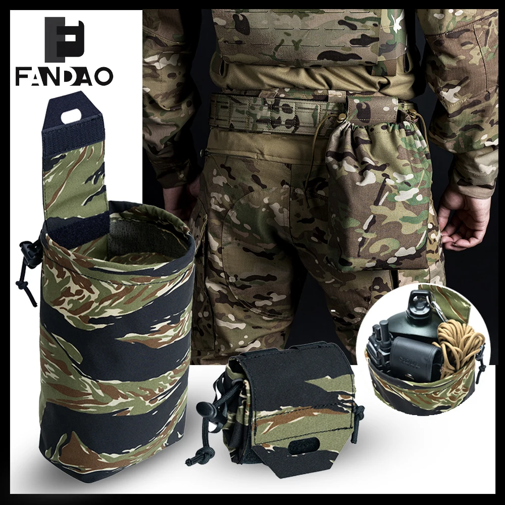 

Tactical Foldable Recycling Bag Pack MOLLE Portable Multi-Function Camouflage Miscellaneous Items Storage Pouch for CS Shooting