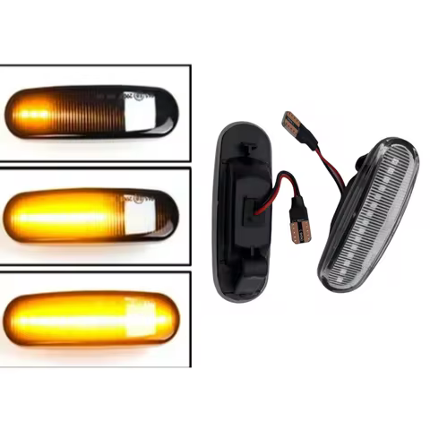 1Pair High accuracy For Fiat Panda 169 Grande Punto Inkl Evo Doblo Fiorino Linea Idea Dynamic LED Side Marker Light