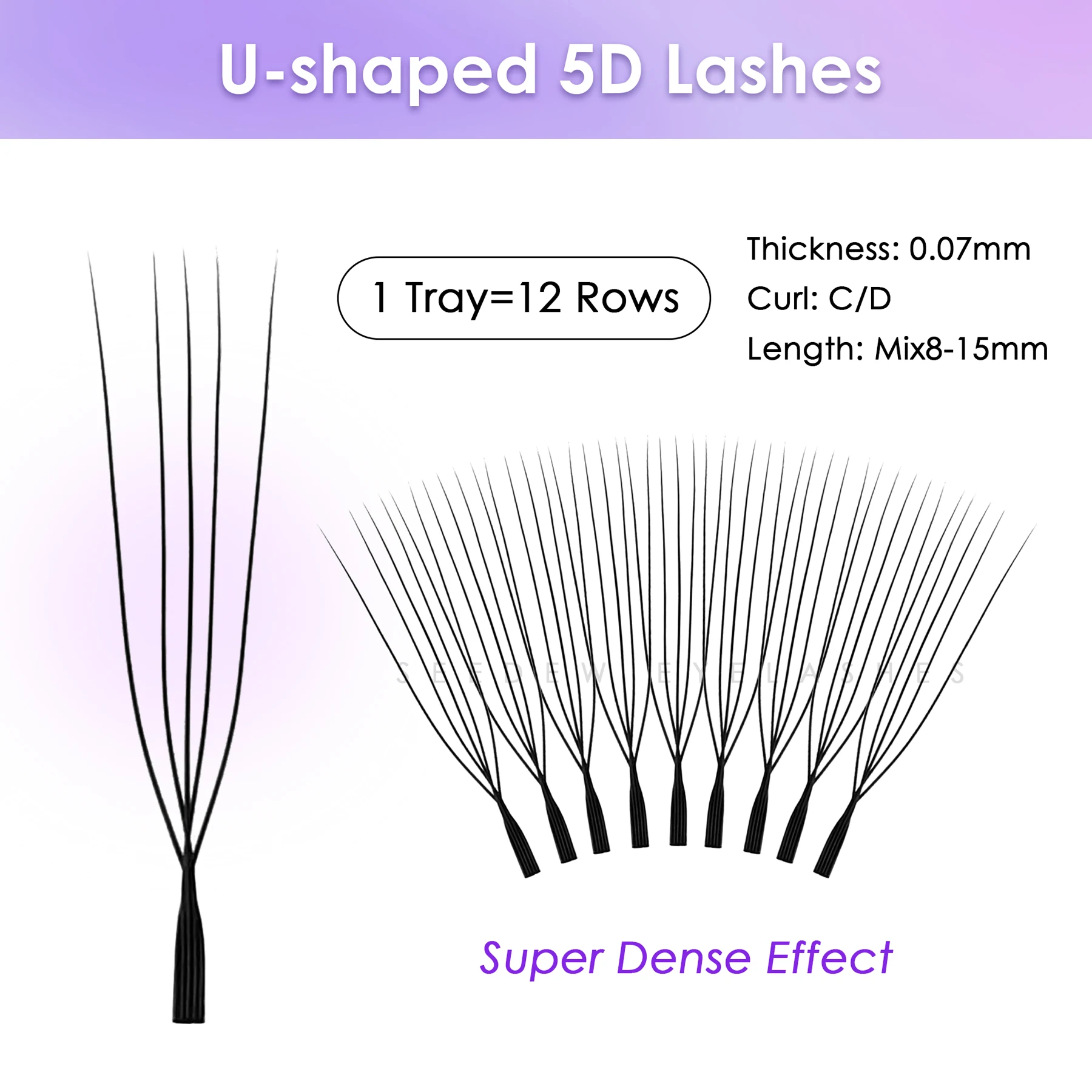 SEEDEW 3D/4D/5D U Shaped Eyelash extension ขนตาปลอมระดับพรีเมียมขนตาปลอมแบบนุ่มแต่งหน้า