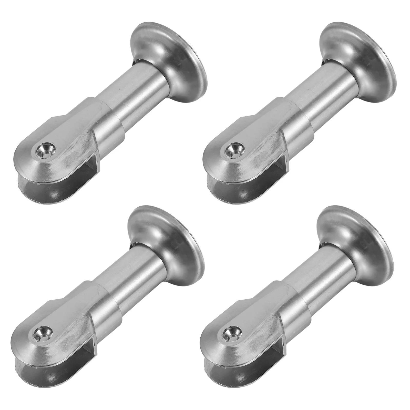 

4Pcs Screen Partition Bracket Stainless Steel Bathroom Partition Floor Support Stable Heavy Duty Restroom Stall Parts Commercial