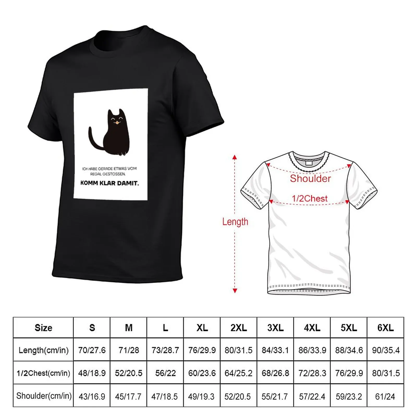 Ich hambe gerade etwas vom Regal gesto?en. Komm klar damit. Camiseta con diseño de gato Mishap para hombre, camisa de diseñador, nueva edición