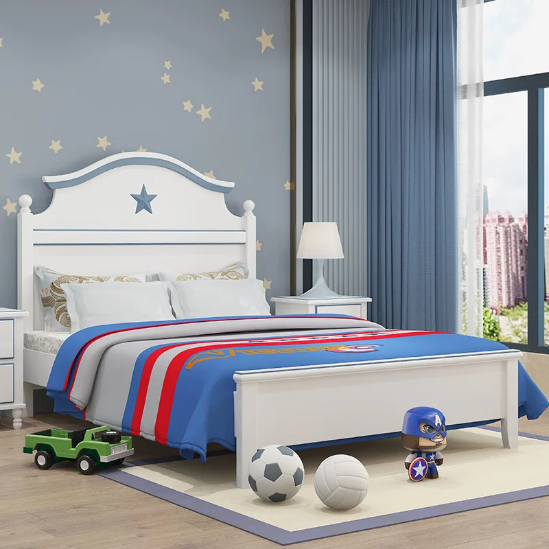 Children's Furniture American Children's bed Boys single bed solid Wood Children's Room Furniture set Young Little Girl Princess