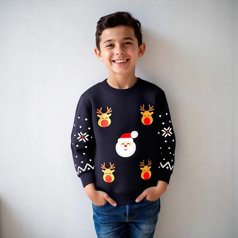 Little Maven Weihnachten Hirsch Kostüme für Kinder Kleidung Baby Mädchen Oberbekleidung Sweatshirt Herbst Frühling Jungen Tops Sweatshirts